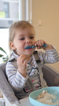 Assiette Silicone Ventouse Light Blue