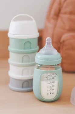 Boite Doseuse 4 Compartiments Cotton / Sage Green