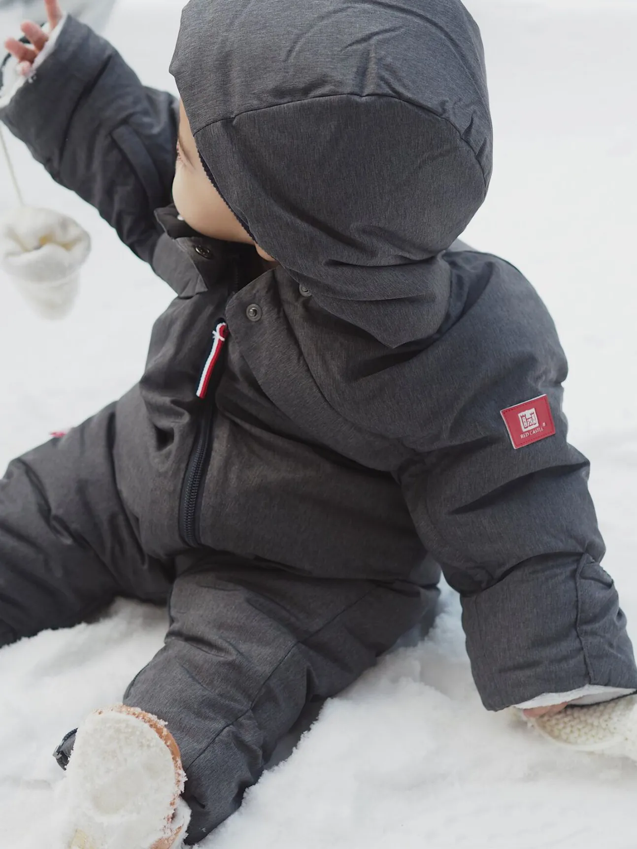 Combi T-Zip 0-6M Heather Grey