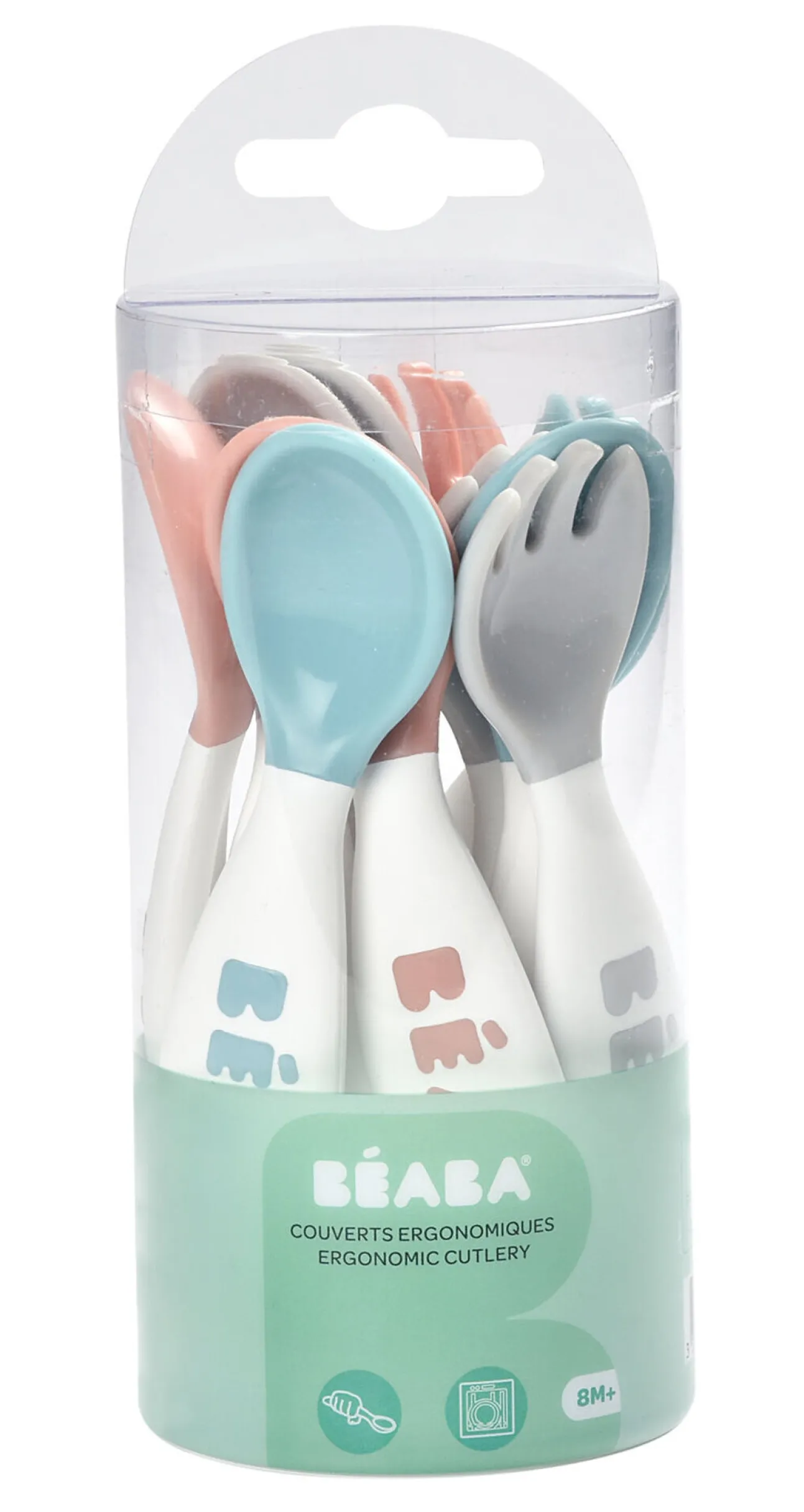 Lot 10 Couverts Ergonomiques 2Eme Age Blue/Pink