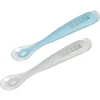 Lot 2 Cuilleres 1Er Age Silicone + Boite De Transport Grey/B