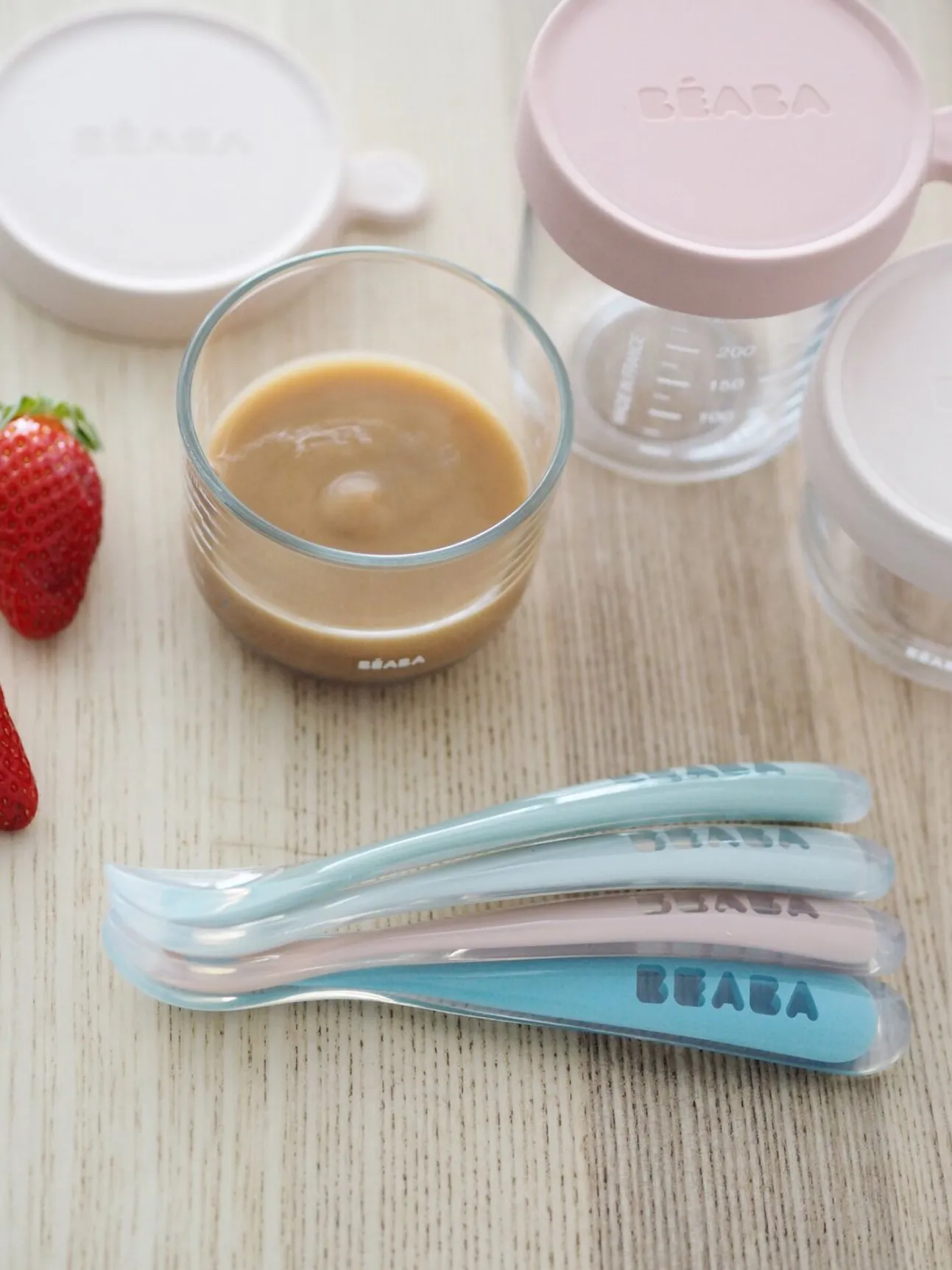 Lot 4 Cuilleres 1Er Age Silicone Eucaplyptus