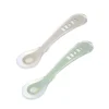 Lot De 2 Cuilleres 2Eme Age Silicone Avec Boite De Transport