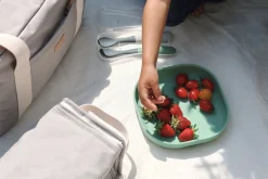 Lot De 2 Cuilleres 1Er Age Silicone Bi-Ton Mineral